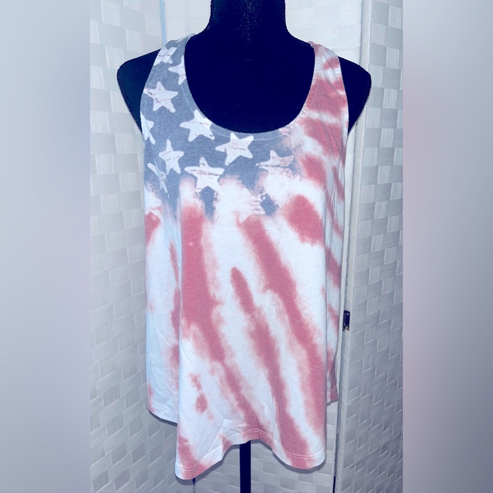 🇺🇸Hybrid Razorback American Flag Tank/Size Large